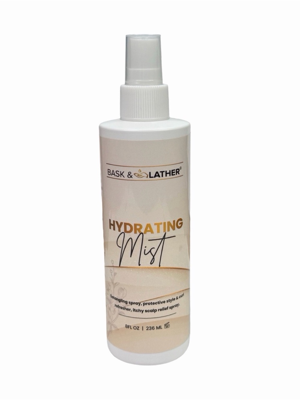 Bask & Lather Hydrating Mist Detangling Spray - 8 fl oz / 236 ml